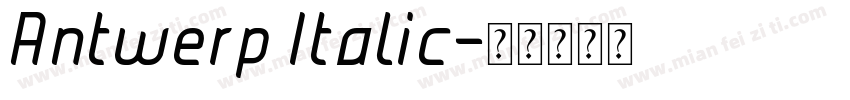 Antwerp Italic字体转换